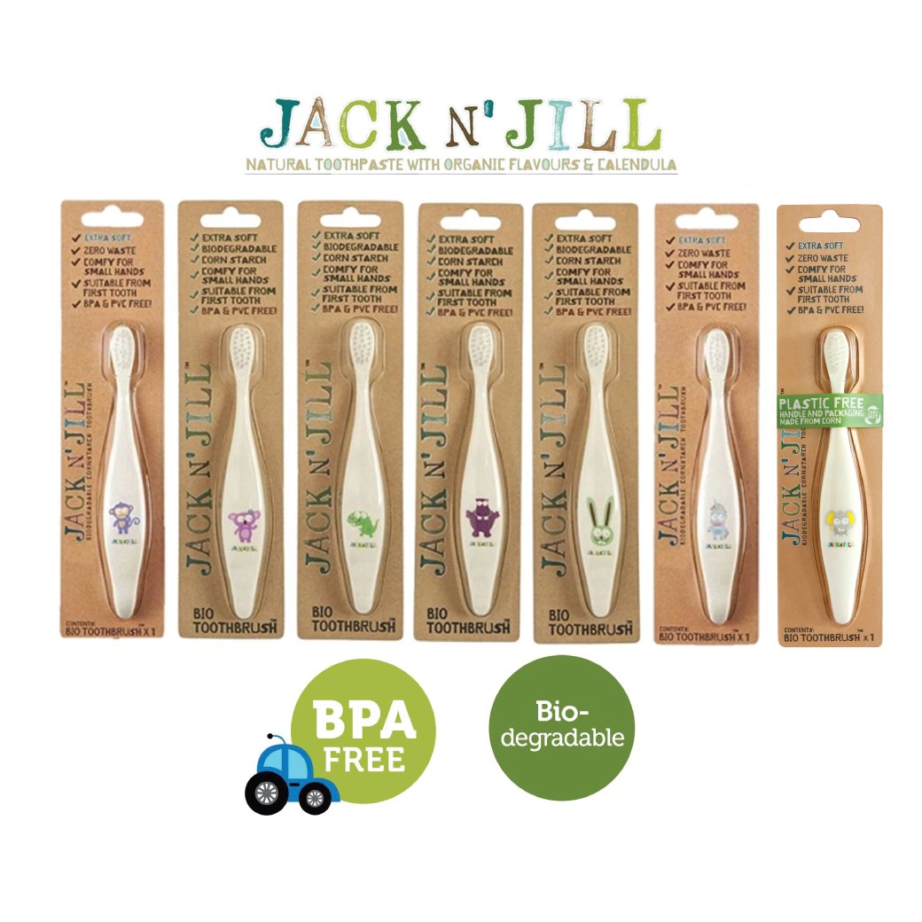 Jack N' Jill  แปรงสีฟันสำหรับเด็ก Bio Toothbrush (1y+)
